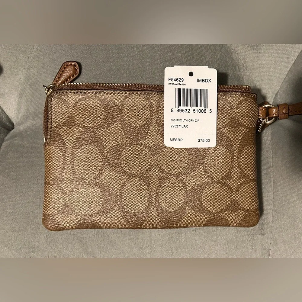 Coach Brown‎ Wristlet-NWT
